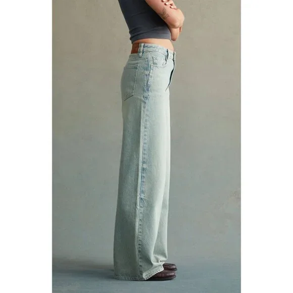 RARE DNM EDIT Light Indigo High Waisted Baggy Jeans - 23 - PacSun - Picture 3 of 9